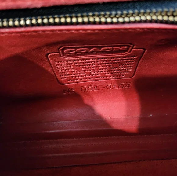 Vintage Red Coach Chrystie Flap Bag 9892 - Picture 9 of 16